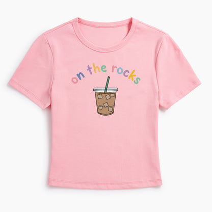 On The Rocks Iced Coffee Baby Tee