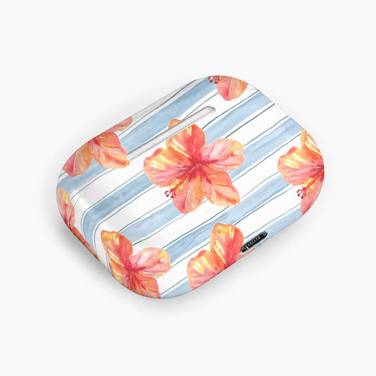 Blue Gingham Citrus Day Earphone Case