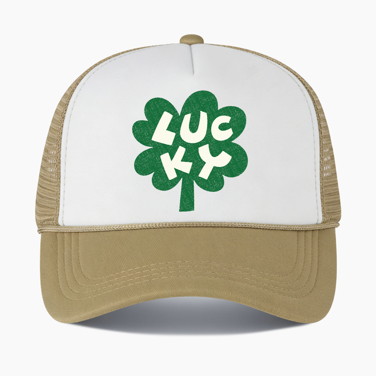 Lucky Clover Colorblock Trucker Hat