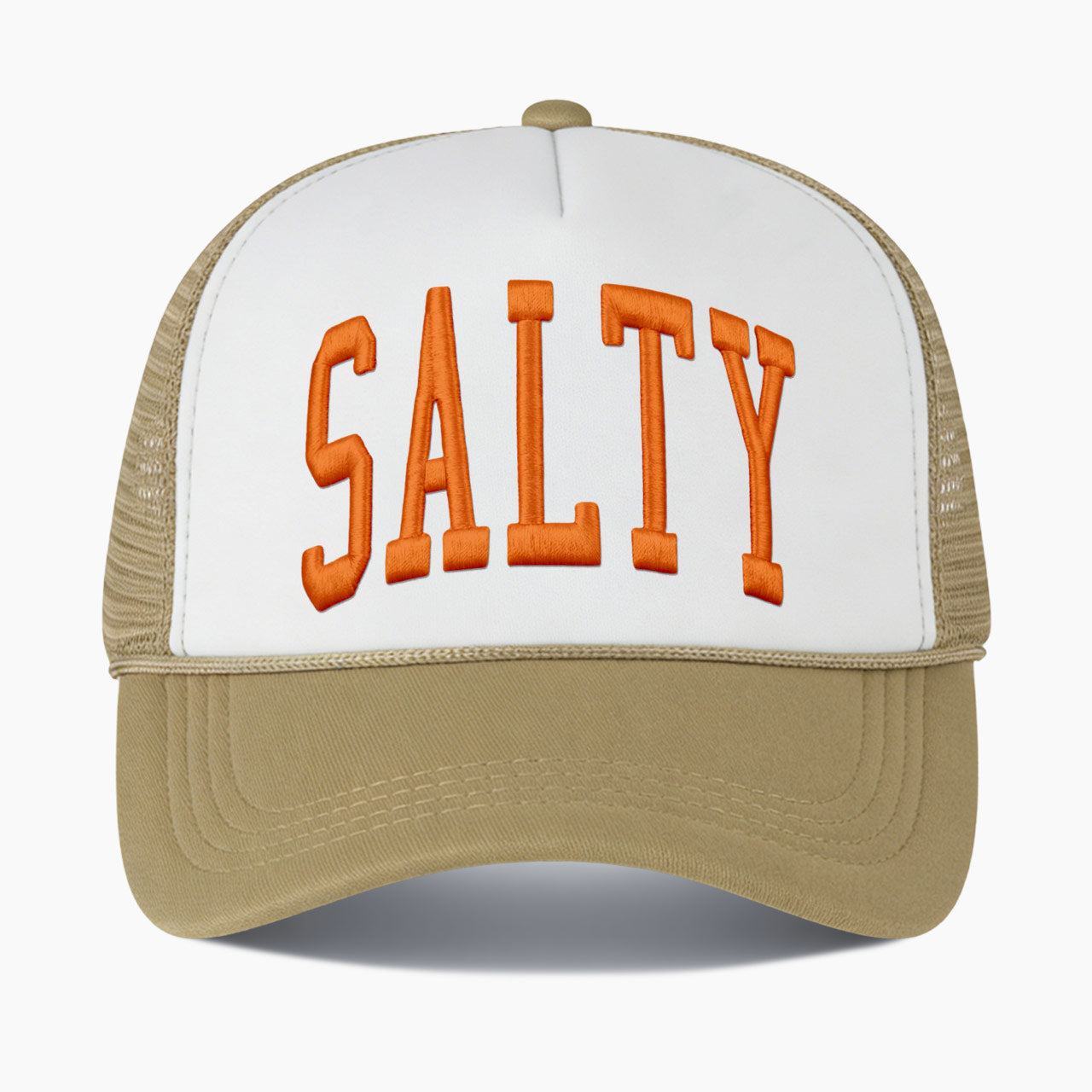 Embroidered Salty Colorblock Trucker Hat