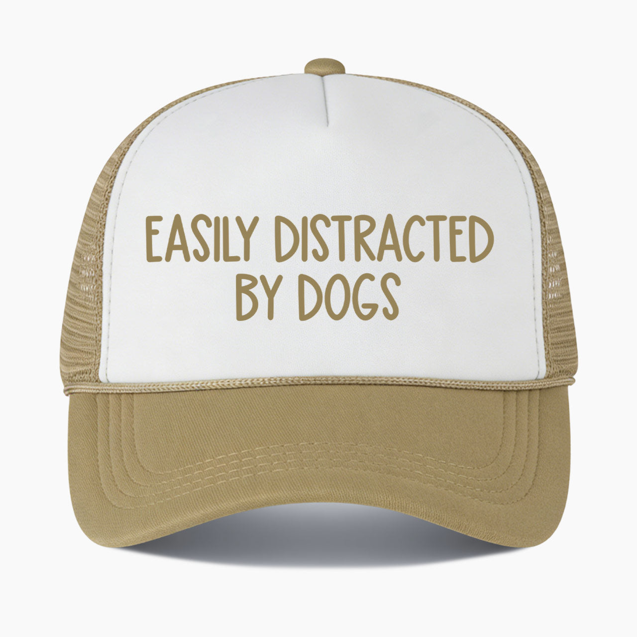 Easily Distracted by Dogs Colorblock Trucker Hat