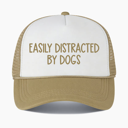 Easily Distracted by Dogs Colorblock Trucker Hat