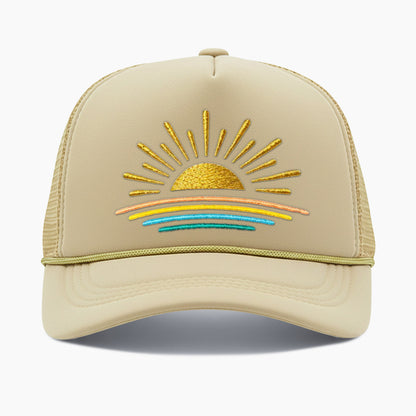 Embroidered Sunset Trucker Hat
