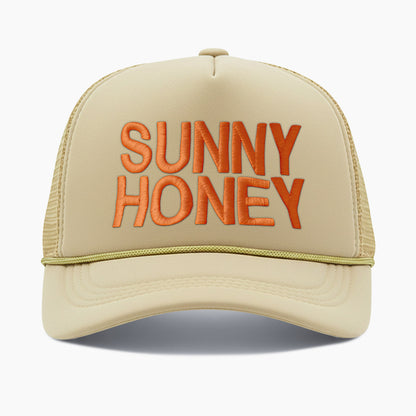 Embroidered Sunny Honey Trucker Hat