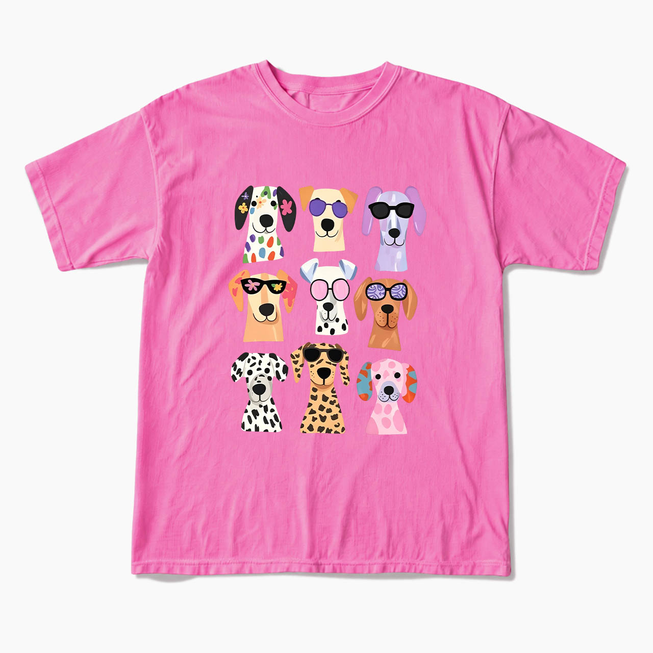 Colorful Cute Dog T Shirts