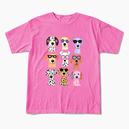 Colorful Cute Dog T Shirts