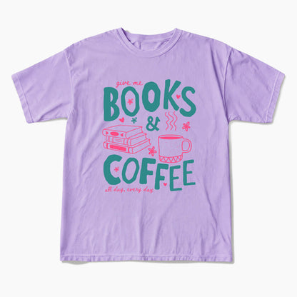 Books and Coffee T Shirts