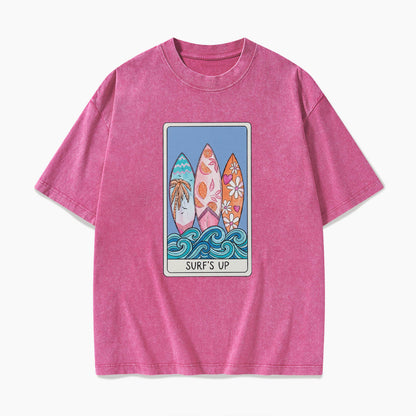 SURFS UP Tarot Card Washed Tees