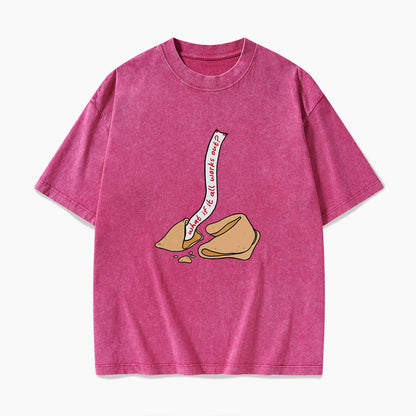 What If It All Works Out Fortune Cookie Washed Tees