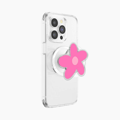 Hot Pink Flower Magnetic Phone Grip Holder Jellypine