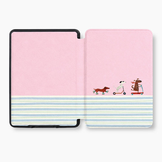 Playful Puppy Scooter Kindle Case