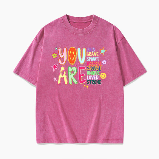 You Are Positive Affirmations Washed Tees