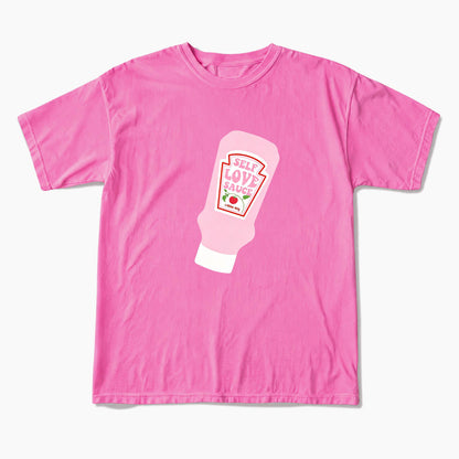 Pink Self Love Sauce Bottle T Shirts