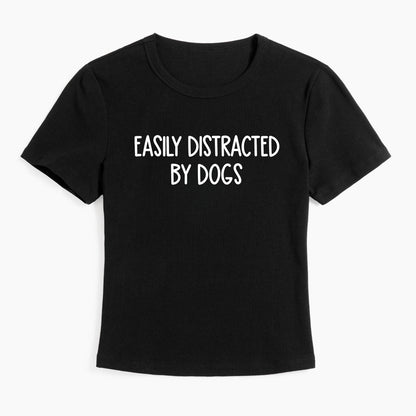 Easily Distracted By Dogs Baby Tee