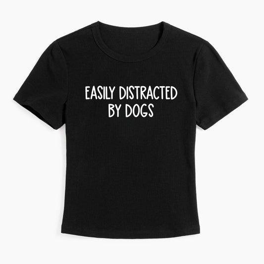 Easily Distracted By Dogs Baby Tee