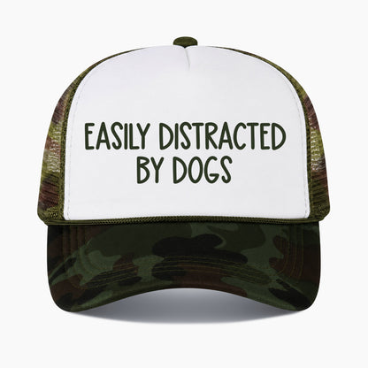 Easily Distracted by Dogs Colorblock Trucker Hat