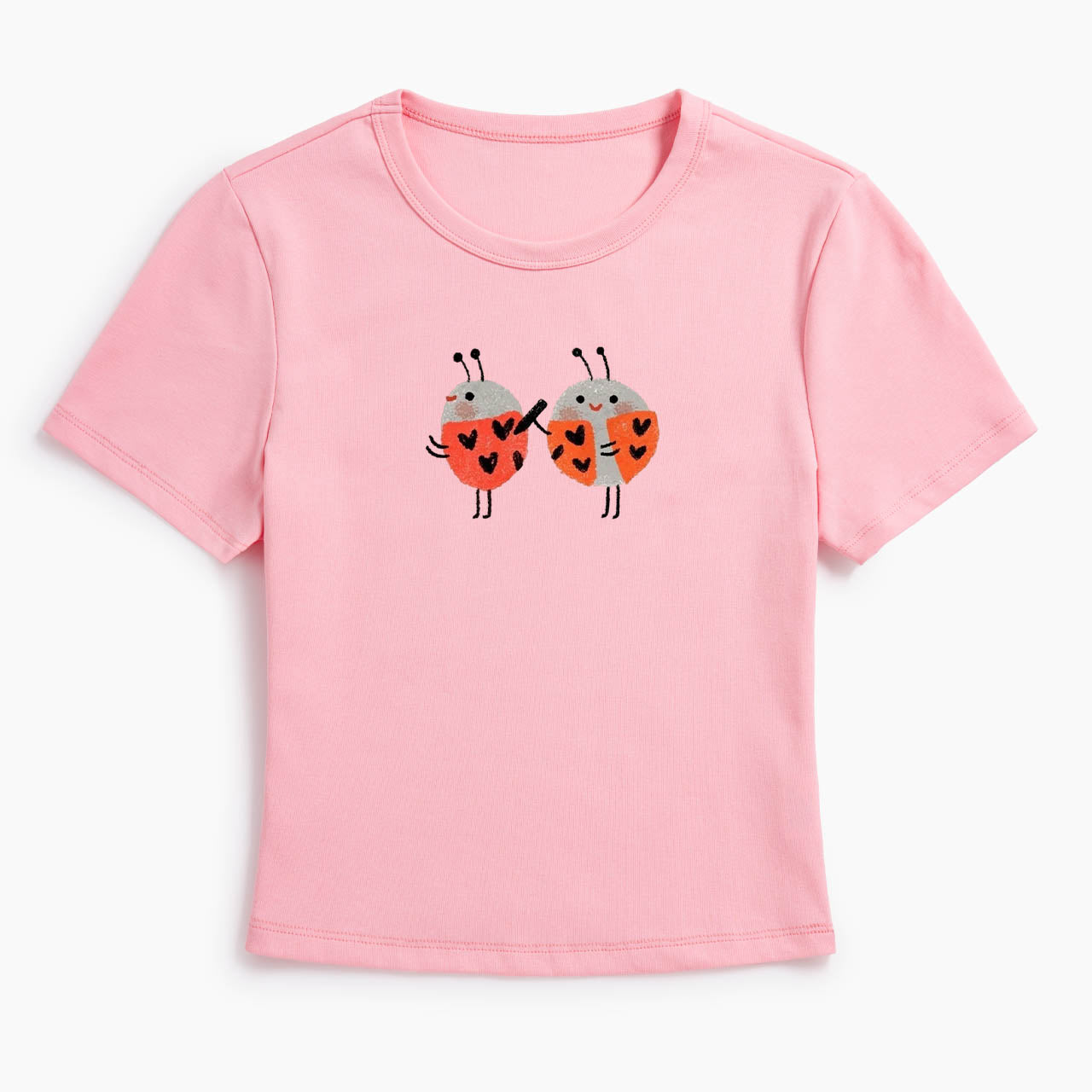 Heart Spotted Ladybugs Baby Tee