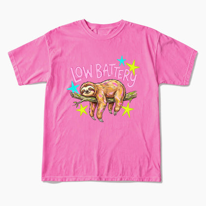Low Battery Sloth T Shirts