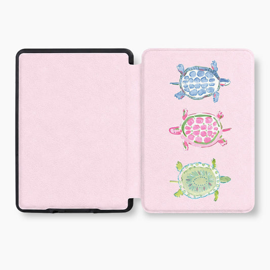 Pastel Turtle Parade Kindle Case