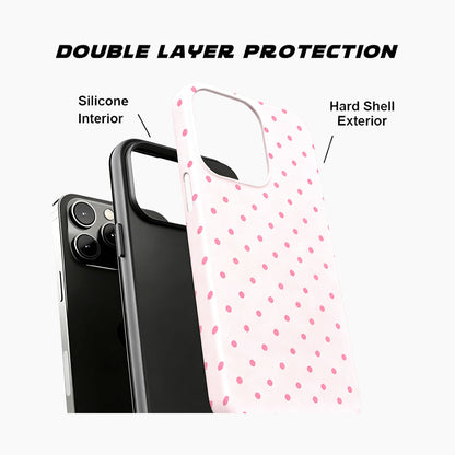 Soft Pink Polka Dot Sunny Lemon Dots Phone Case