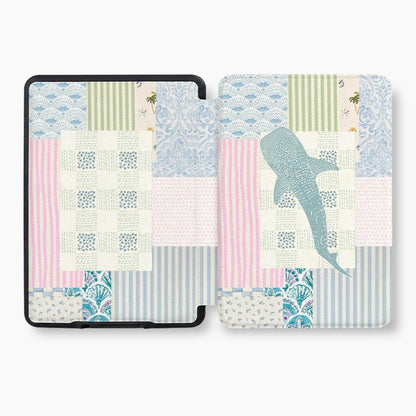 Ocean Quilt Whale Kindle Case