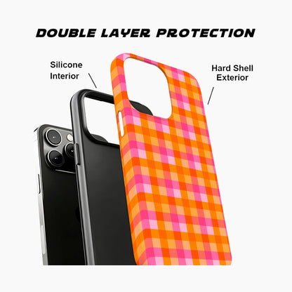 Sunset Picnic Gingham Phone Case