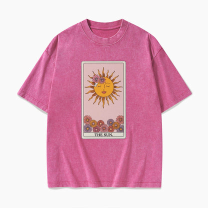 The SUN Tarot Card Washed Tees