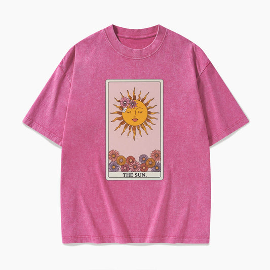 The SUN Tarot Card Washed Tees