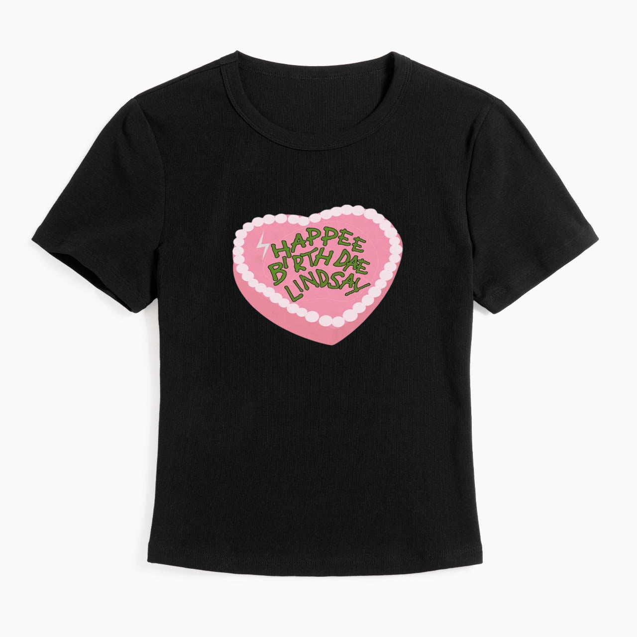 Personalized Name Happy Birthday Cake Baby Tee