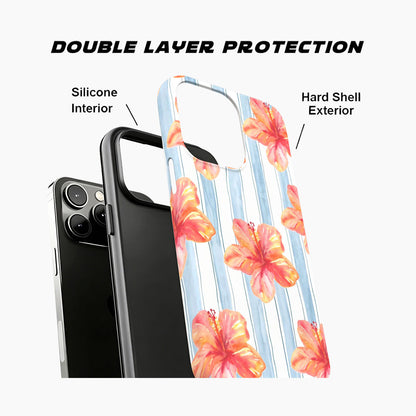 Blue Gingham Citrus Day Phone Case