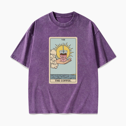 The COFFEE Tarot Card Washed Tees