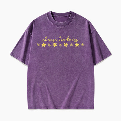Choose Kindness Motivational Washed Tees