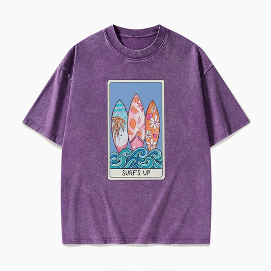 SURFS UP Tarot Card Washed Tees
