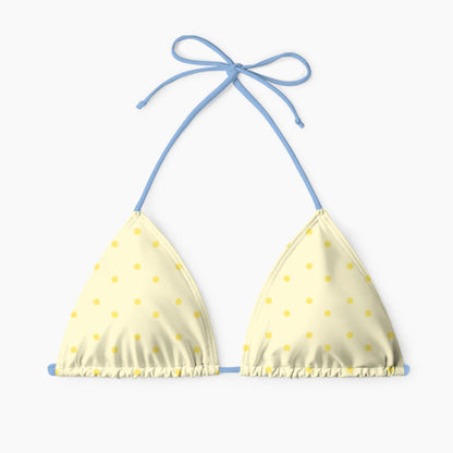 Sunny Lemon Dot Print Bikini Set
