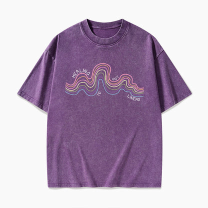 Healing Is Not Linear Washed Tees