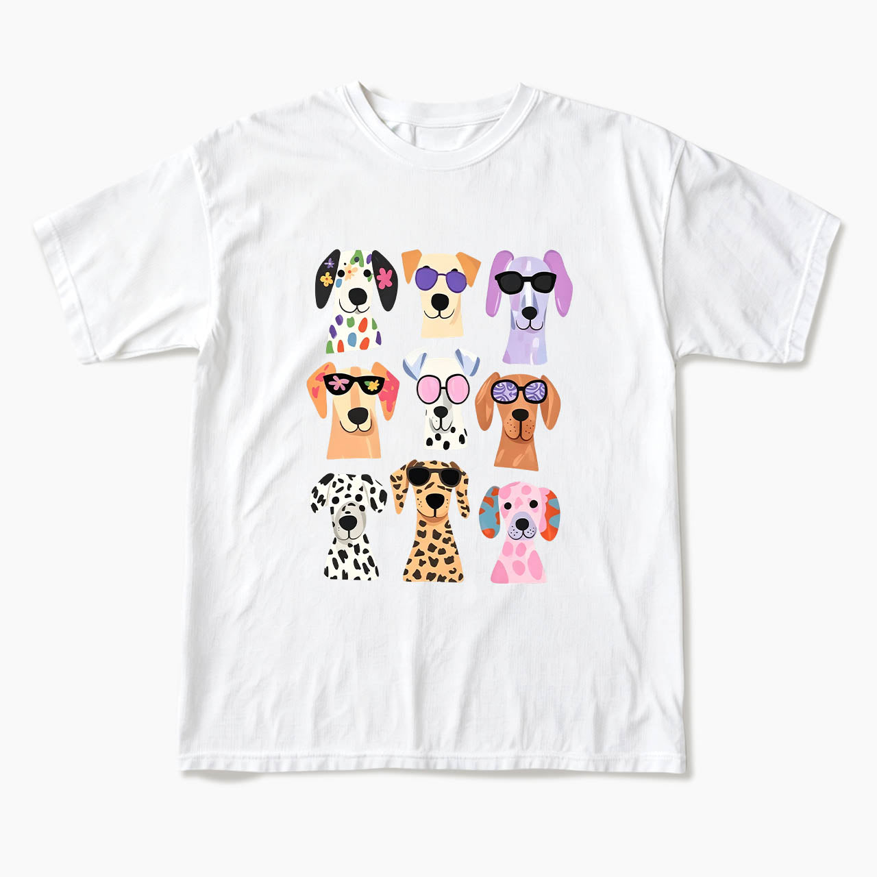 Colorful Cute Dog T Shirts