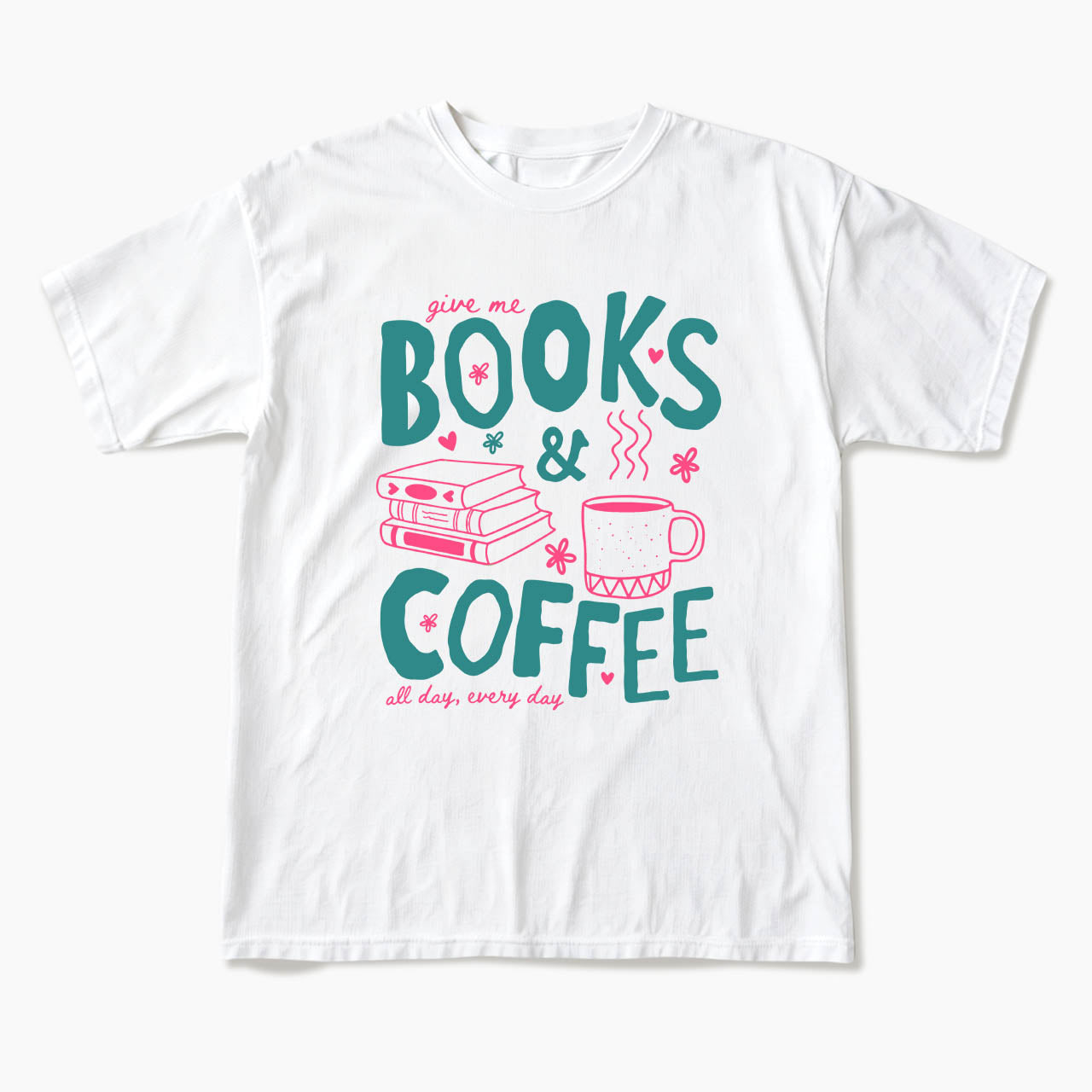 Books and Coffee T Shirts