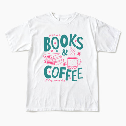 Books and Coffee T Shirts