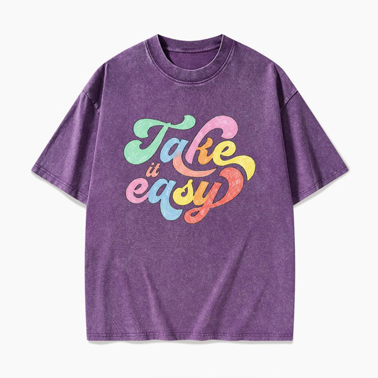 Take It Easy Washed Tees