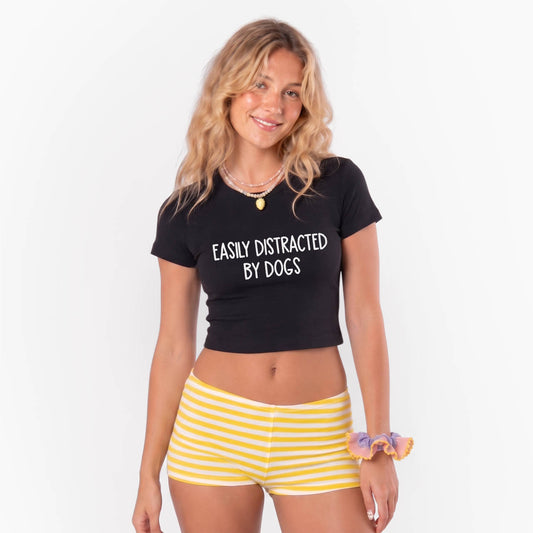 Easily Distracted By Dogs Baby Tee
