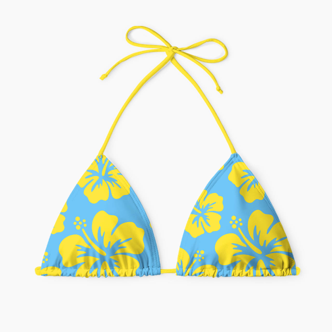 Blue Lagoon Hibiscus Print Bikini Set