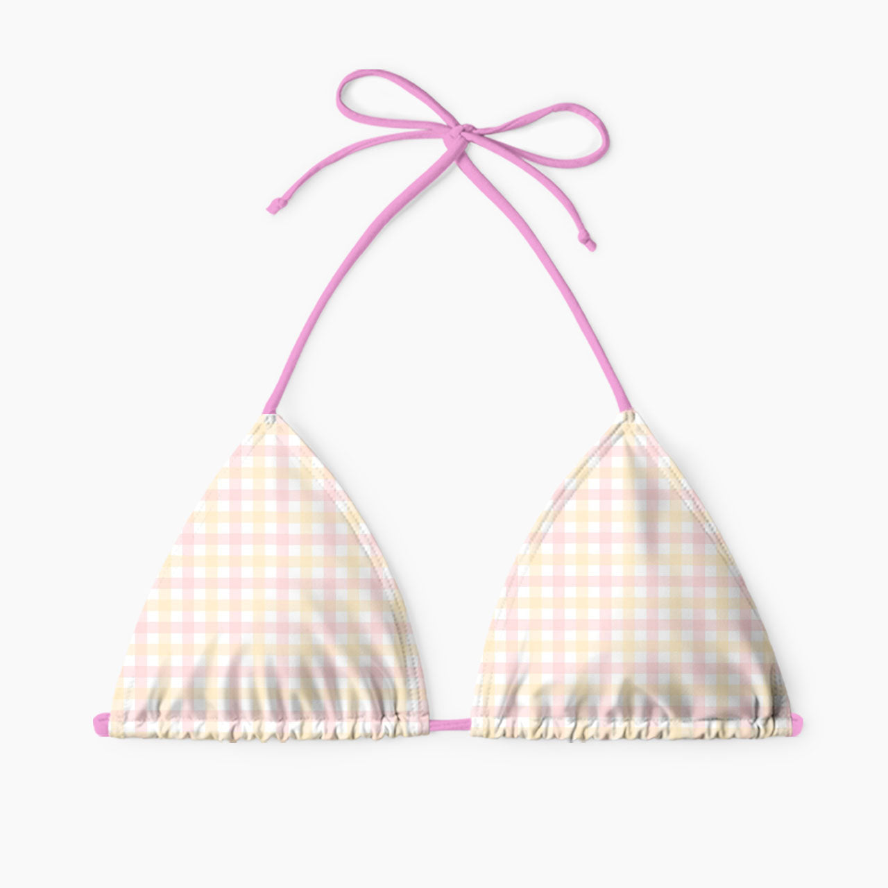 Pastel Picnic Gingham Print Bikini Set