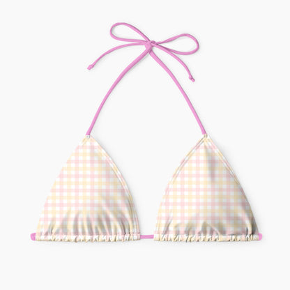 Pastel Picnic Gingham Print Bikini Set
