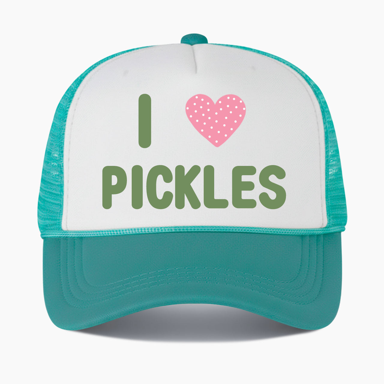 I Love Pickles Colorblock Trucker Hat