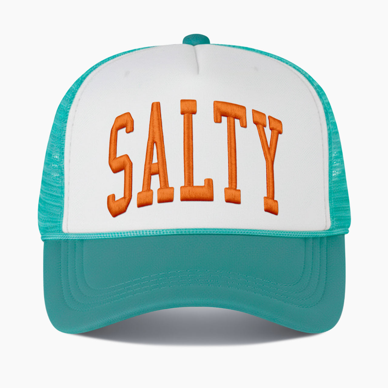 Embroidered Salty Colorblock Trucker Hat
