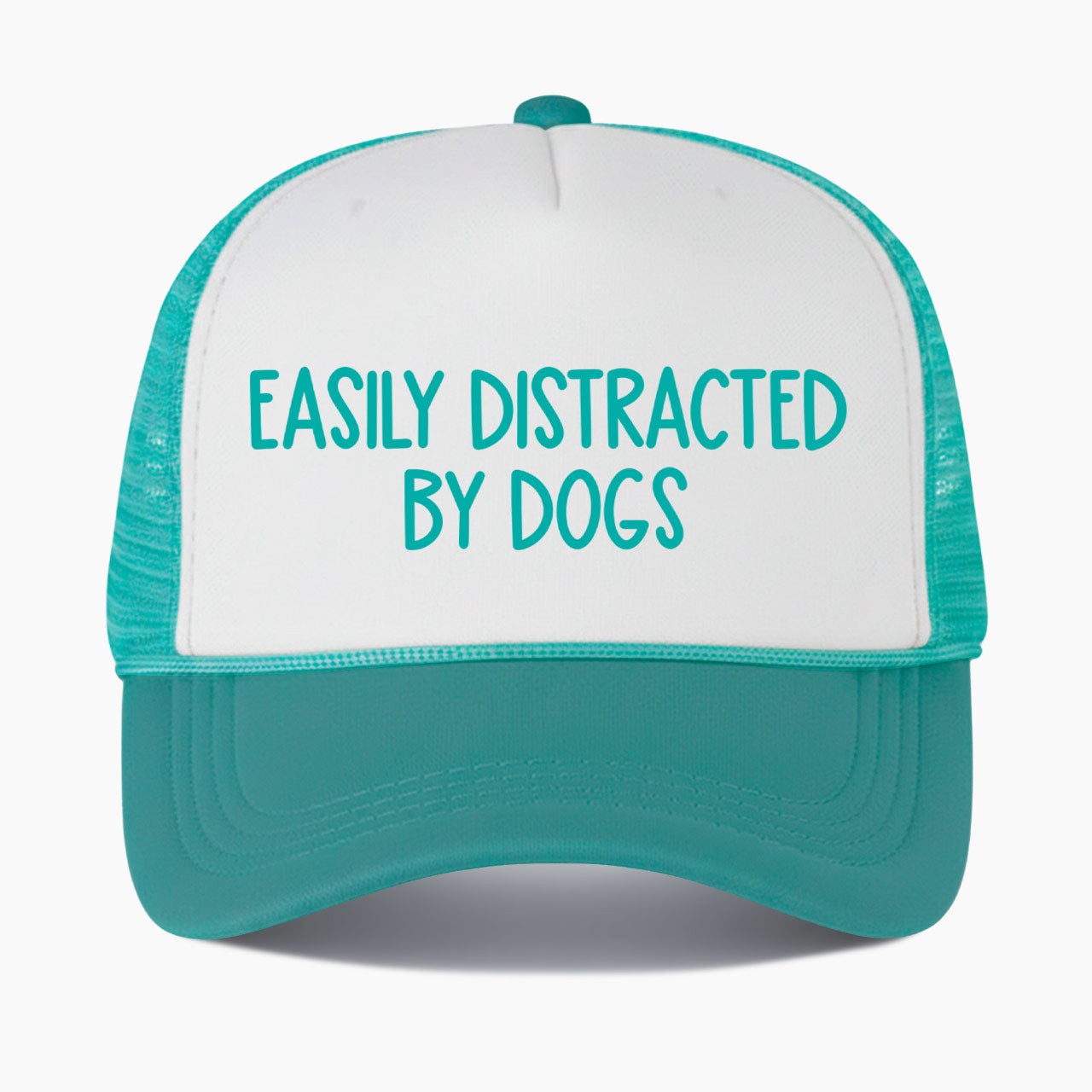 Easily Distracted by Dogs Colorblock Trucker Hat