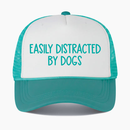 Easily Distracted by Dogs Colorblock Trucker Hat