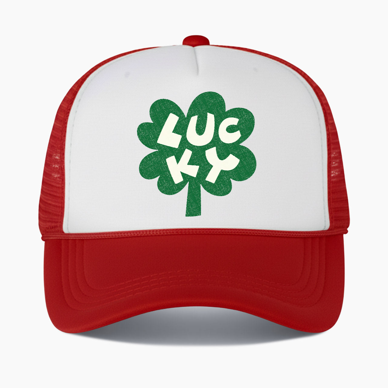 Lucky Clover Colorblock Trucker Hat