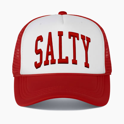 Embroidered Salty Colorblock Trucker Hat