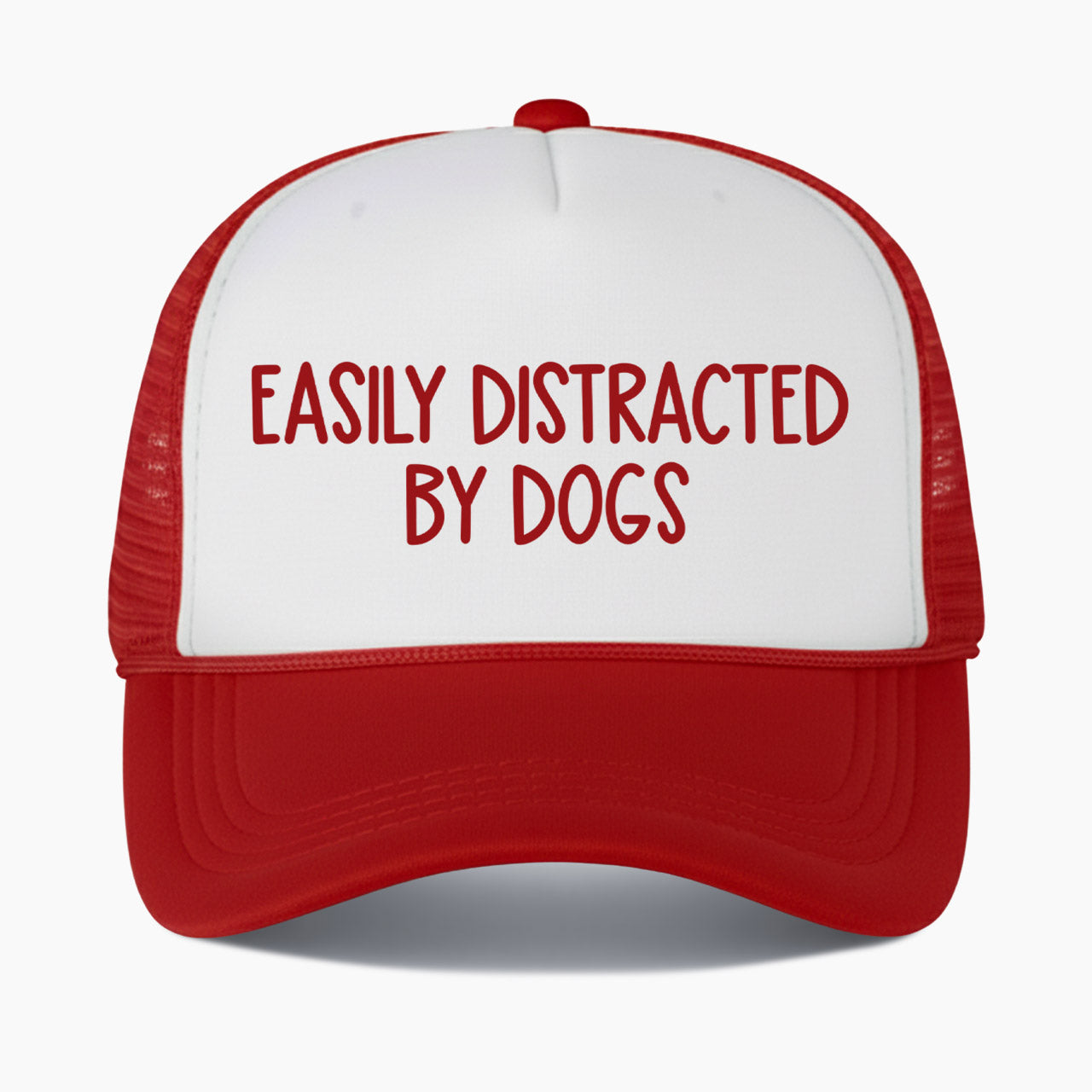 Easily Distracted by Dogs Colorblock Trucker Hat